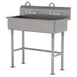 Advance Tabco FS-FM-40-F 40" Freestanding Multi-Station Hand Sink with Faucet - 14 gauge 1 image