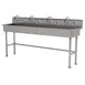 Advance Tabco FS-FM-80-ADA-F 80" Freestanding Multi-Station Hand Sink with Wrist Faucet - 14 gauge 1 image