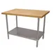 Advance Tabco H2S-306 Maple Top Work Table, 72"W X 30"D 1 image