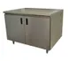 Advance Tabco HB-SS-243M 36" Cabinet Base Hinged Doors Work Table with Mid-Shelf  1 image