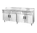 Advance Tabco HDRC-306 72" Cabinet Base Hinged Doors Work Table with 2 Drawers & 4 Doors 1 image