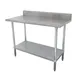 Advance Tabco KSLAG-240-X 30" Open Base Work Table with Undershelf, 5" Backsplash / Flyer 1 image