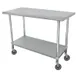 Advance Tabco MSLAG-304C-X 48" Open Base Work Table with Undershelf, Without Backsplash / Flyer 1 image