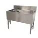 Advance Tabco PRB-24-42L 48" Underbar Sink Units, 2 Compartment with Right Drainboard 1 image