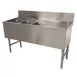 Advance Tabco PRB-24-53L 60" Underbar Sink Units, 3 Compartment with Right Drainboard 1 image