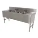 Advance Tabco PRB-24-74C 84" Underbar Sink Units, 4 Compartment with 2 Drainboards 1 image