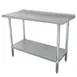 Advance Tabco SFLAG-362-X 36" Open Base Work Table, S.Steel Base, 1-1/2" Backsplash - Upturn / Flyer 1 image