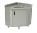 Advance Tabco SHK-2441 41" Freestanding Corner Cabinet Hand Sink with Faucet - 18 gauge 1 image
