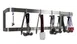 Advance Tabco SW-84, 84" Stainless Steel Double Bar Wall Mounted Pot Rack w/ 18 Double Prong Hooks 1 image