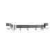 Advance Tabco SW1-108, 108" Stainless Steel Single Bar Wall Mounted Pot Rack w/ 9 Double Prong Hooks 1 image