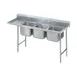 Advance Tabco T9-3-54-18L-X 77" Three Compartment Sink, 16"W x 20"L Bowl With Left-Hand Drainboard 1 image