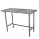 Advance Tabco TELAG-244-X 48" Open Base Work Table with Side & Rear Crossrails, Flat Top / Flyer 1 image