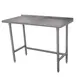 Advance Tabco TFMSLAG-300-X 30" Open Base Work Table with Side & Rear Crossrails, Backsplash / Flyer 1 image