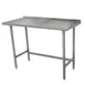 Advance Tabco TFMSLAG-365-X 60" Open Base Work Table with Side & Rear Crossrails, Upturn / Flyer 1 image
