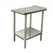 Advance Tabco TFMSU-153 15" Open Base Work Table with Undershelf / Upturn 1 image
