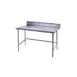 Advance Tabco TKLG-362 24" Open Base Work Table, Galvanized Base / 5" Backsplash 1 image