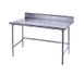 Advance Tabco TKSS-242 24" Open Base Work Table, Stainless Steel Base / 5" Backsplash 1 image