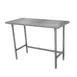 Advance Tabco TMSLAG-244-X 48" Open Base Work Table with Side & Rear Crossrails, Flat Top / Flyer 1 image
