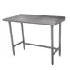 Advance Tabco TSFLAG-303-X 36" Open Base Work Table with Side & Rear Crossrails, Backsplash / Flyer 1 image