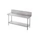 Advance Tabco VKG-362 24" Open Base Work Table, Galvanized Base / 10" Backsplash 1 image