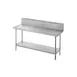 Advance Tabco VKS-362 24" Open Base Work Table, Stainless Steel Base / 10" Backsplash 1 image