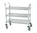Advance Tabco WUC-1842P Chrome 3 Shelf Wire Utility Cart w/ Poly Casters - 42" x 18" 1 image