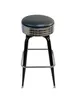 AAA Furniture Wholesale 104-24/BAND BVS Bar Stool – Backless Armless Vinyl Seat, Black Frame, Chrome Footring 1 image