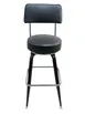 AAA Furniture Wholesale 104-31/BACK Bar Stool – Upholstered Seat/Back, Metal Frame, Black, Chrome Footring, Vinyl 1 image