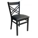 AAA Furniture Wholesale 310 BVS Indoor Side Chair with Upholstered Seat, Black 1 image