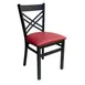 AAA Furniture Wholesale 310 GR4 Indoor Side Chair with Upholstered Seat, Black 1 image