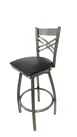 AAA Furniture Wholesale 310BS/CC - Swivel Bar Stool, Crisscross Metal Back, Upholster Seat, 5 Vinyl, Armless 1 image