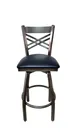 AAA Furniture Wholesale 310BS/CC - SWIVEL WS Swivel Barstool, Criss‑Cross Metal Back, Wood Seat, Clear Coat 1 image