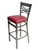 AAA Furniture Wholesale 310BS/CLEAR COAT GR5 Bar Stool – Crossback, Upholstered Seat, Grade 5 Vinyl 1 image