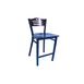 AAA Furniture Wholesale 315A-BS WS Bar Stool – Wood Cut‑Out Back, Wood Saddle Seat, Matte Black Metal Frame 1 image