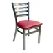 AAA Furniture Wholesale 316/CLEAR COAT GR4 Indoor Side Chair with Ladder Back and Upholstered Seat 1 image