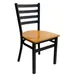 AAA Furniture Wholesale 316 WS Indoor Side Chair with Ladder Back, Black 1 image