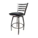 AAA Furniture Wholesale 316BS/CC/SW GR4 Swivel Bar Stool, Ladder Back, Upholstered Vinyl Seat, Clear Coat 1 image