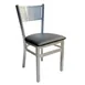 AAA Furniture Wholesale 317 BVS-SLV Indoor Side Chair with Upholstered Seat, Black 1 image