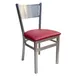 AAA Furniture Wholesale 317 GR4-SLV Indoor Side Chair with Upholstered Seat 1 image