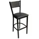 AAA Furniture Wholesale 317BS BVS-BLK Bar Stool – Mesh Back, Upholstered Seat, Black Vinyl Metal Frame 1 image