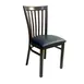 AAA Furniture Wholesale 327 BVS Indoor Side Chair with 5-Slat Back and Upholstered Seat, Black 1 image