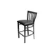 AAA Furniture Wholesale 327BS/BLK WS Side Barstool – 5‑Slat Metal Frame, Matte Black Finish, Vinyl Seat 1 image