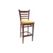 AAA Furniture Wholesale 411A-BS GR4 Bar Stool – Flared Ladder Back, Upholstered Seat, Gold Foot Cover, UPH 1 image