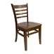 AAA Furniture Wholesale 411A WS Indoor Side Chair with Flared Ladder Back 1 image