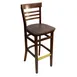 AAA Furniture 412BS GR4 Bar Stool Ladder Back, Upholstered Seat, Wood Frame, Gold Foot Cover, COM/Grade 4 UPH 1 image