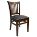 AAA Furniture Wholesale 422 GR4 Indoor Side Chair with 5-Slat Back and Upholstered Seat 1 image