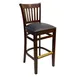 AAA Furniture 422BS GR4 Bar Stool – 5‑Slat Wood Back, Upholstered Seat, Cherry Finish, Foot Cover, COM/Grade 4 1 image
