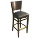 AAA Furniture Wholesale 428BS-WN GR4 Bar Stool – Walnut Wood Back, Upholstered Seat, Gold Footrest, COM/Grade4 1 image