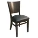 AAA Furniture Wholesale 428WN BVS Indoor Side Chair with Wood Back and Upholstered Seat, Black 1 image