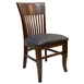 AAA Furniture Wholesale 537 BVS Indoor Side Chair with 7-Slat Back and Upholstered Seat, Black 1 image